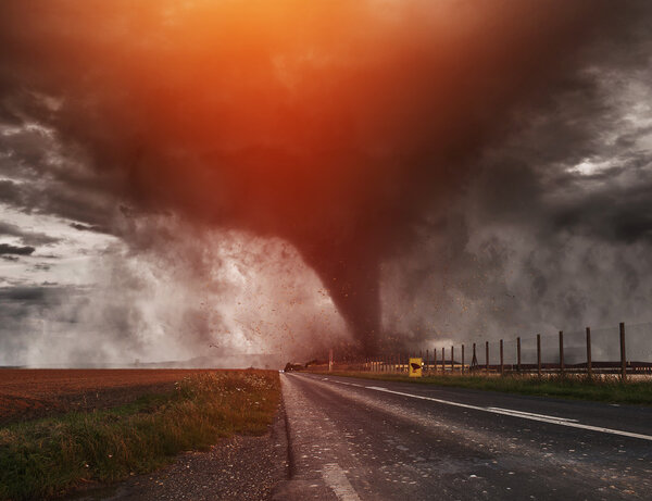 Tornado disaster concept 